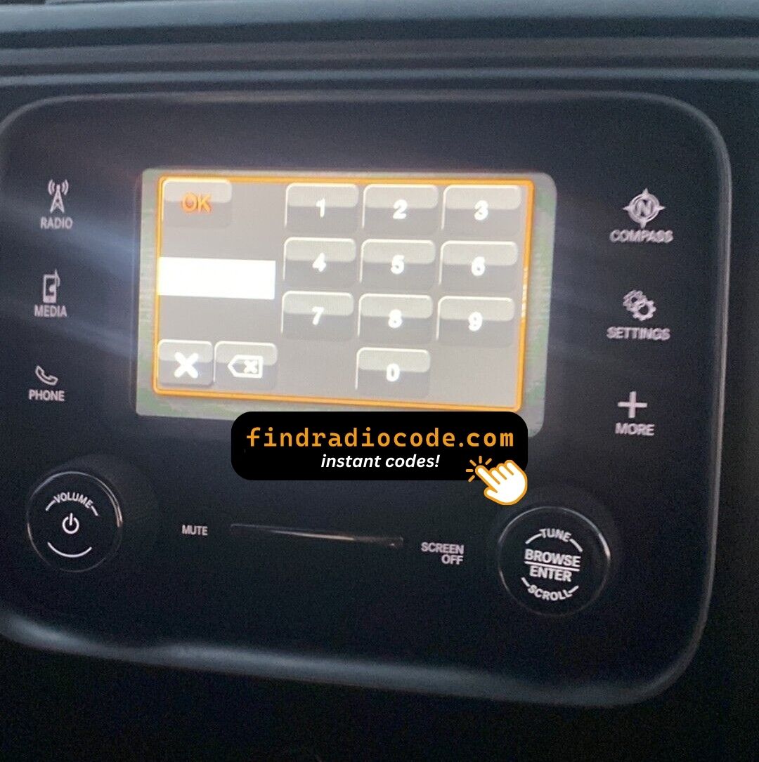 Delphi Delphi Uconnect 5 Uga Vp2 5 Jl Ece 4 digit unlock code for this radio